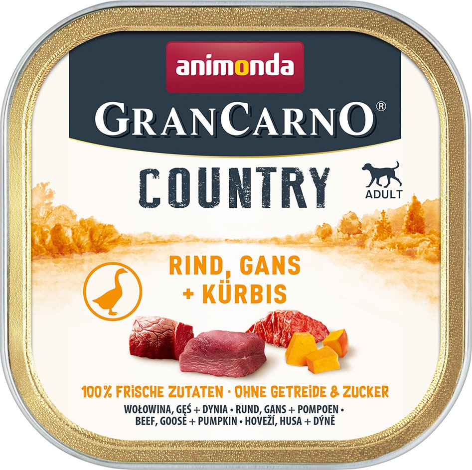 Sparpaket animonda GranCarno Adult Country 44 x 150 g - Rind, Gans & Kürbis