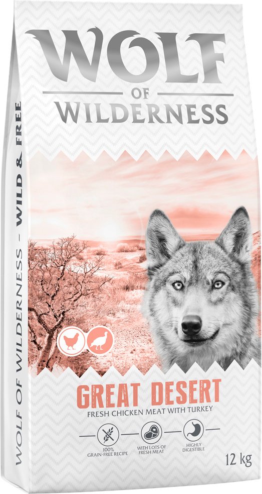 Wolf of Wilderness Adult "Great Desert" Pute - getreidefrei - 12 kg: neue Rezeptur
