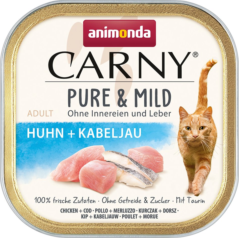 Sparpaket animonda Carny Adult Pure & Mild 64 x 100 g - Huhn + Kabeljau
