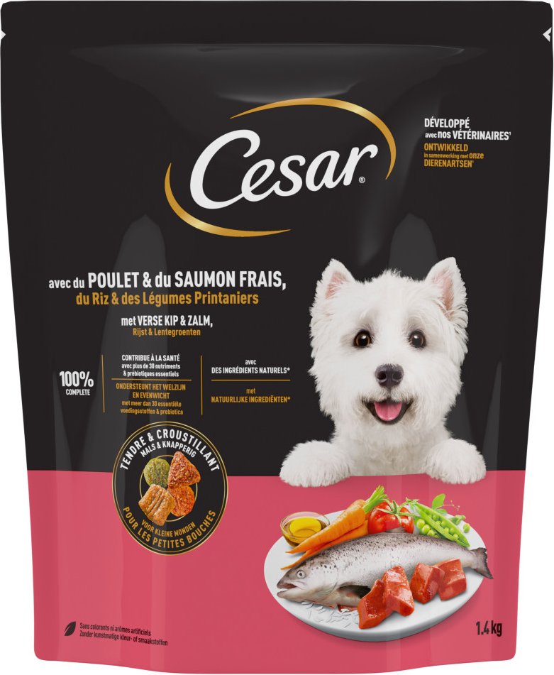 Cesar Adult mit Huhn, Lachs und Gemüse - Sparpaket: 2 x 1,4 kg
