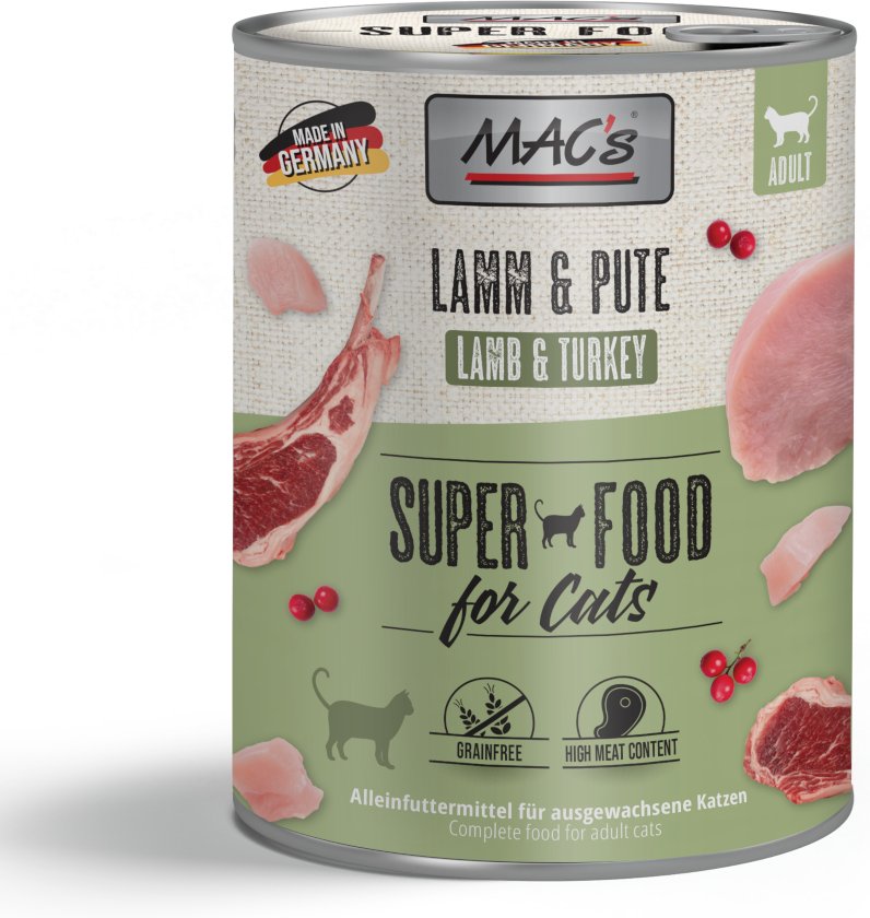 Sparpaket MAC´s Cat 24 x 800 g - Lamm & Pute