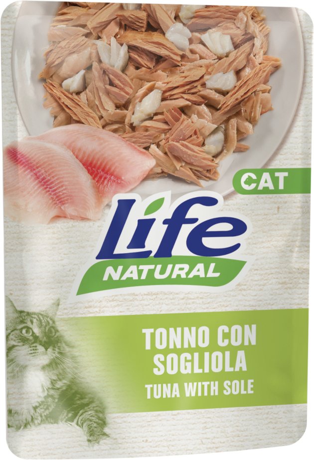 Sparpaket Life Cat Natural Adult 12 x 70 g - Thunfisch mit Seezunge