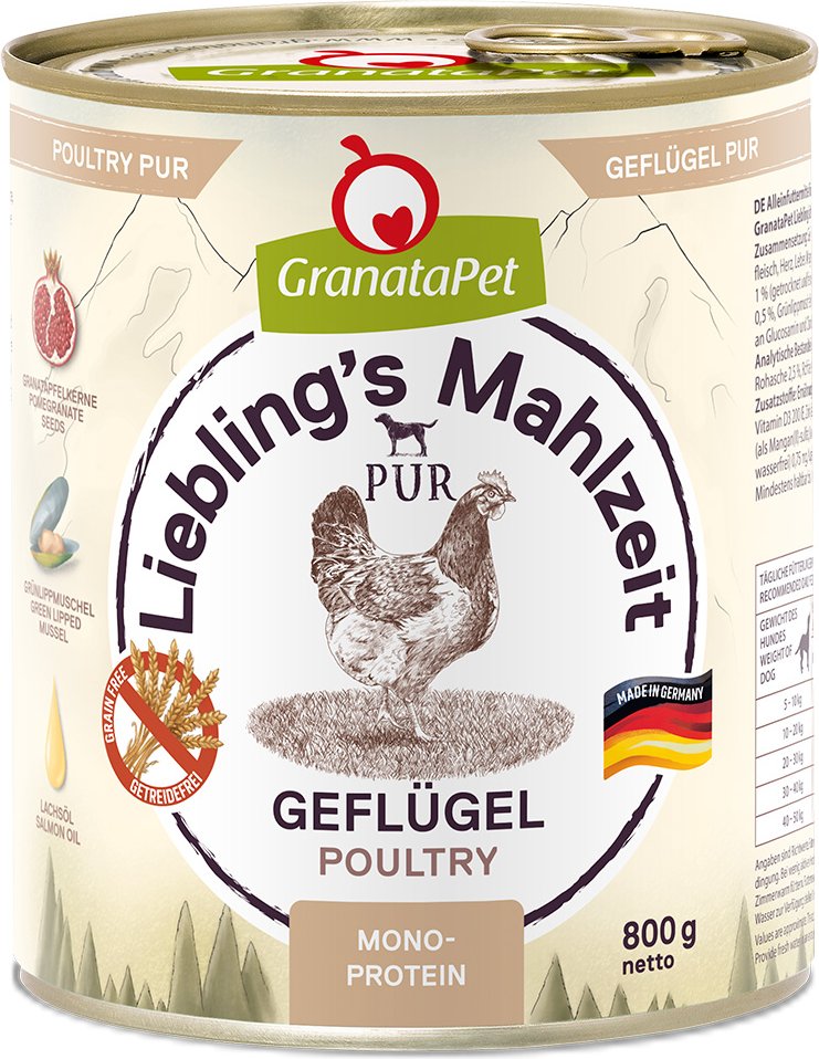 Thumbnail - GranataPet Liebling's Mahlzeit PUR 6 x 800 g - Geflügel