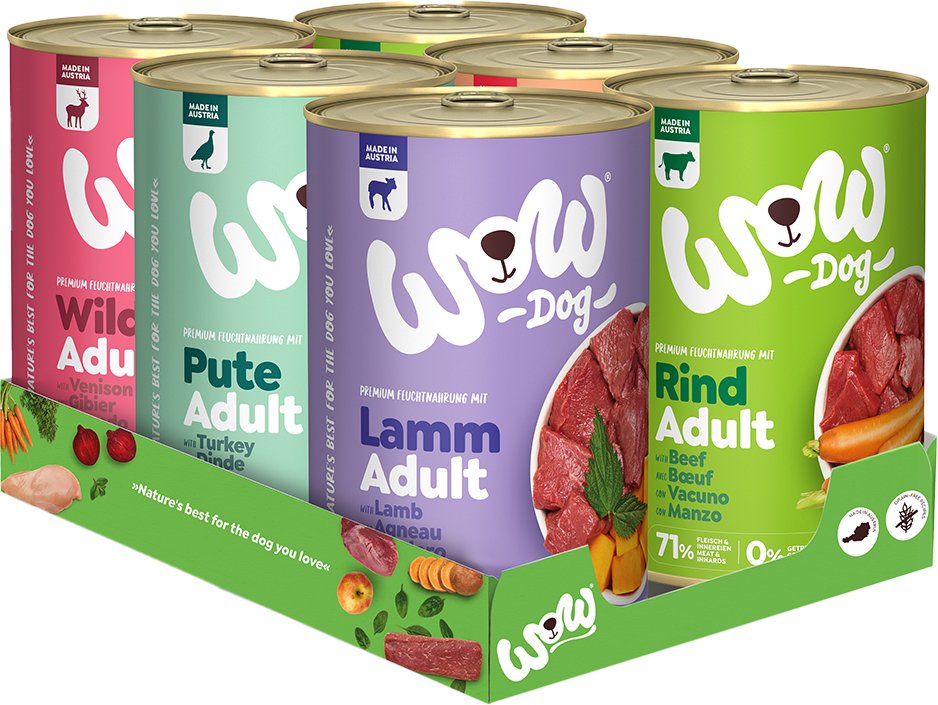 WOW Adult 6 x 400 g - Mixpaket (5 Sorten)