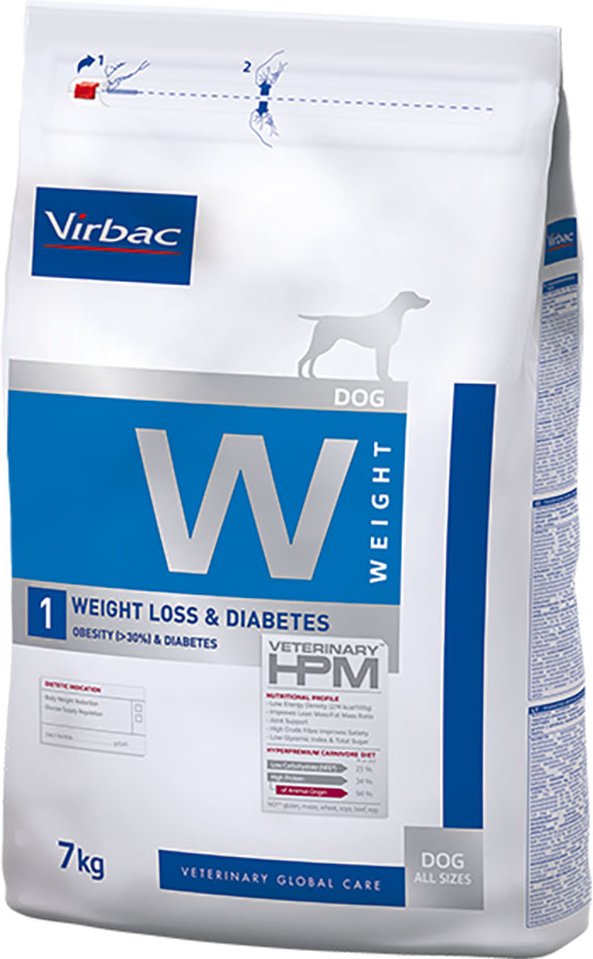 Virbac Veterinary HPM Dog Weight Loss & Diabetes W1 - 7 kg