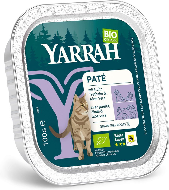 Thumbnail - Yarrah Bio Paté 6 x 100 g - Bio Huhn & Bio Truthahn mit Bio Aloe Vera