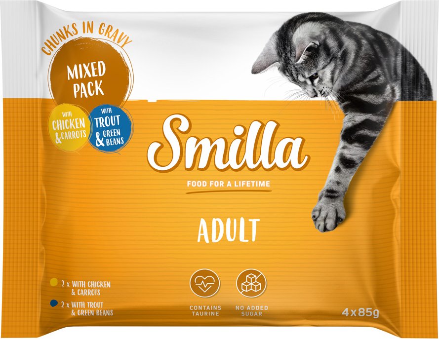 Thumbnail - Smilla Frischebeutel Adult Häppchen mit Gemüse - Probiermix (4 x 85 g)