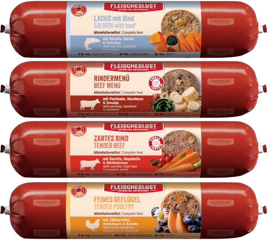 Fleischeslust Classic 8 x 400 g - Mixpaket II (4 Sorten)