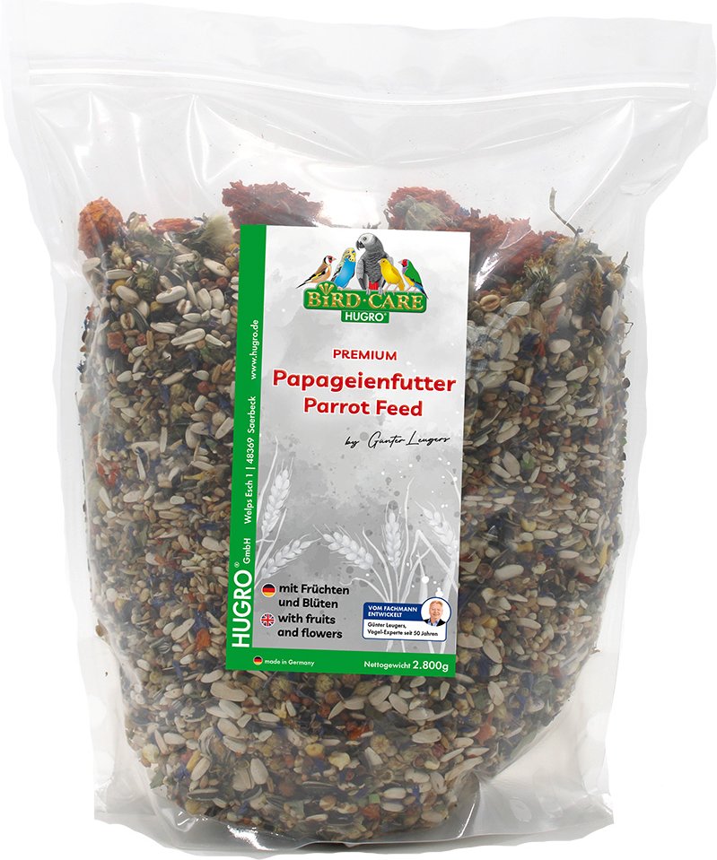 Hugro Papageienfutter mit Früchten und Blüten - 2,8 kg