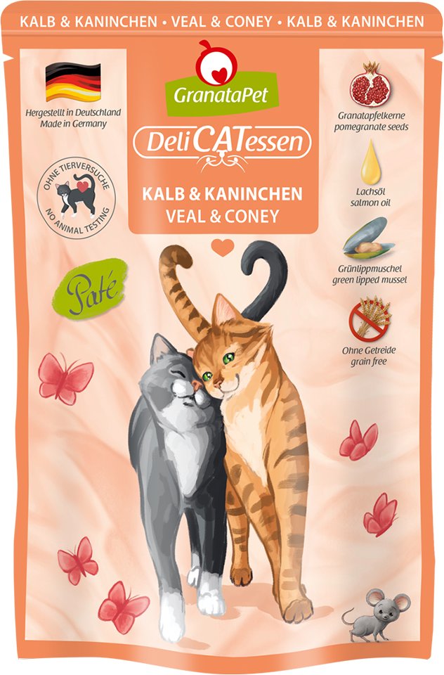 GranataPet DeliCatessen Pouch 24 x 85 g - Kalb & Kaninchen