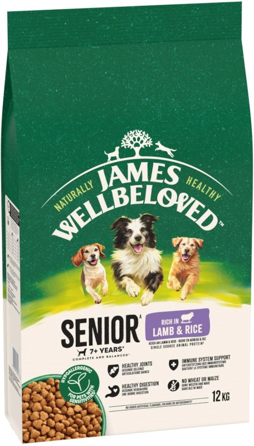 James Wellbeloved Senior Dog Hypoallergenic Lamm & Reis - 12 kg