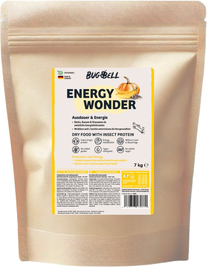 BugBell Trockenfutter Energy Wonder - 7 kg