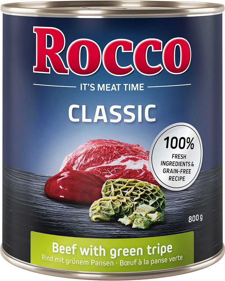 Sparpaket Rocco Classic 24 x 800g - Rind mit Grünem Pansen