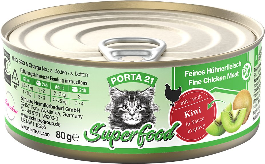 Porta 21 Superfood 6 x 80 g - Huhn mit Kiwi