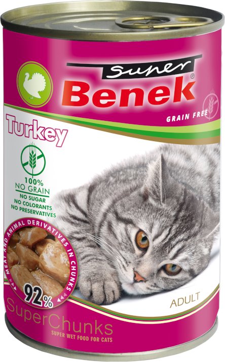 Super Benek Getreidefrei Chunks 10 x 415 g - Truthahn in Sauce