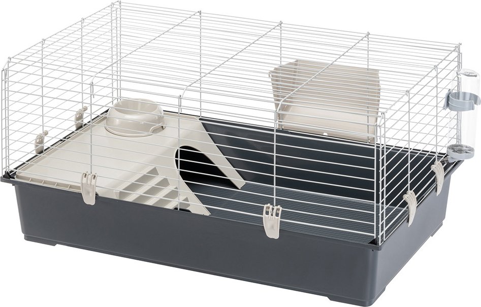 Thumbnail - Ferplast Kleintierkäfig Rabbit 100 - grau: ca. L 95 x B 57 x H 46 cm