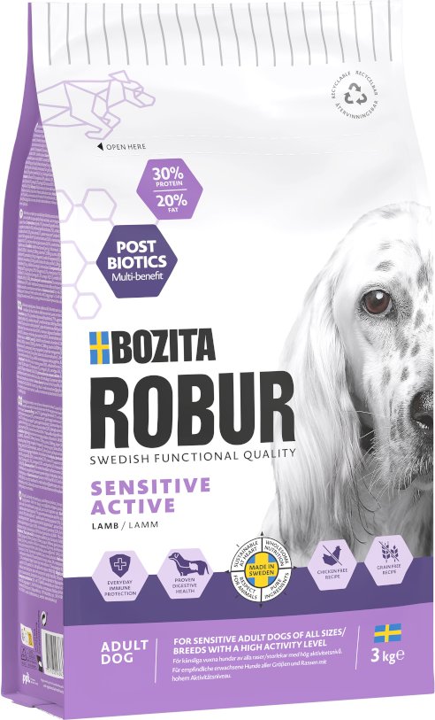 Bozita Robur Sensitive Grain Free Active Lamm - Sparpaket: 2 x 3 kg