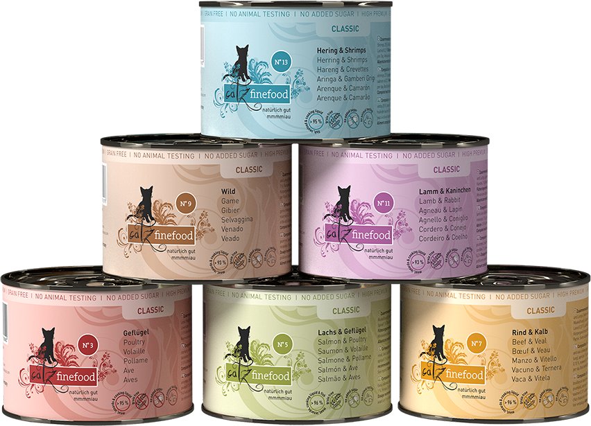 Sparpaket catz finefood 12 x 200 g - Mixpaket 2 (6 Sorten)