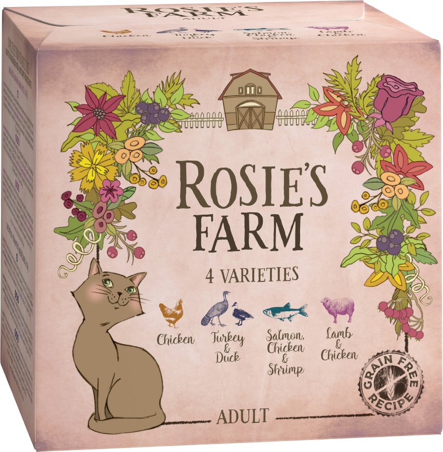 Probierpaket Rosie's Farm Adult 4 x 100 g - Mix Paket (4 Sorten)