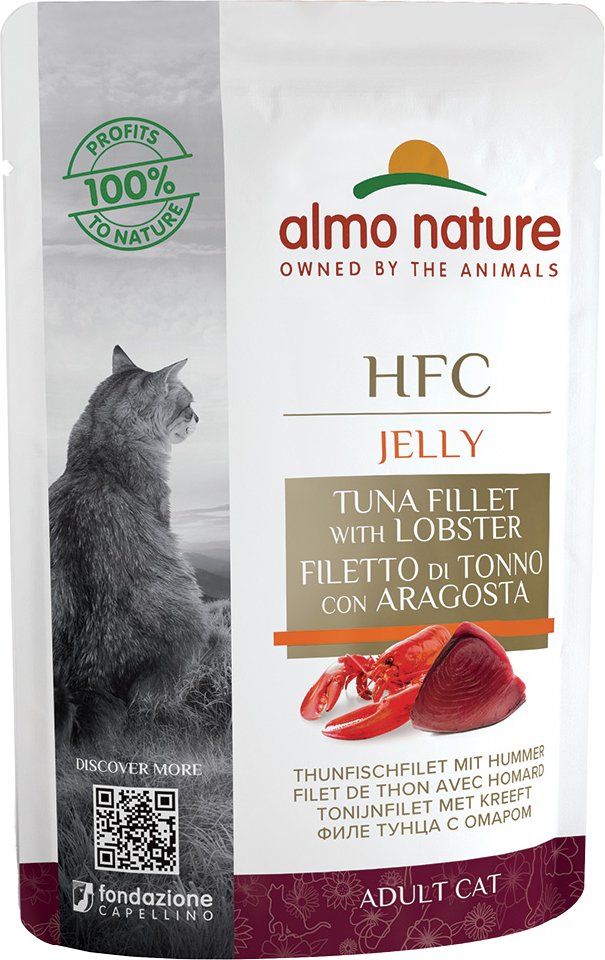 Sparpaket Almo Nature HFC Jelly Pouch 24 x 55 g - Thunfischfilet und Hummer