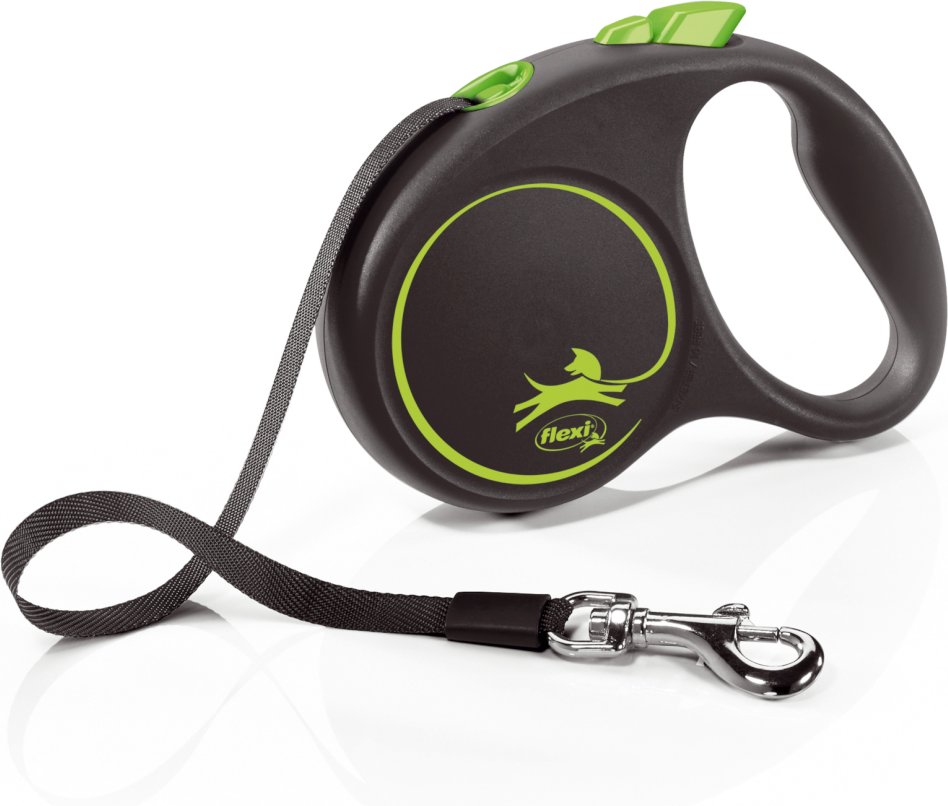 flexi Black Design Gurtleine grün, 5 m - Größe S: bis 15 kg