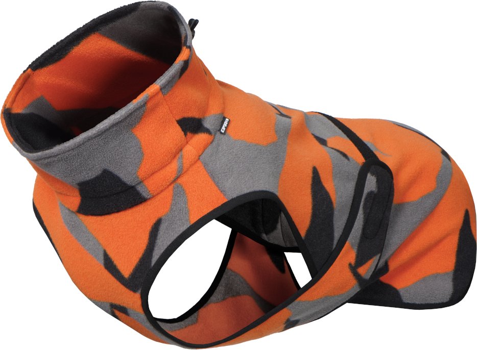 Icepeak Pet Fleecejacke, schwarz/orange - ca. 42 cm Rückenlänge (Größe M)