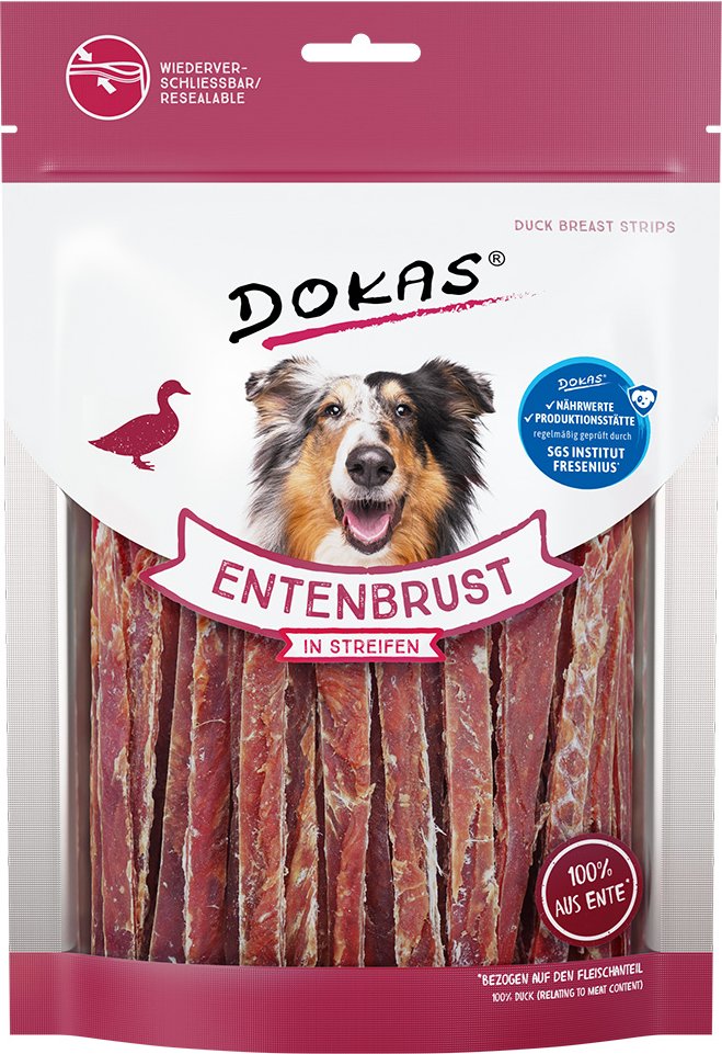 Thumbnail - Dokas Fleischsnack - Sparpaket: 2 x 250 g Entenbrust in Streifen