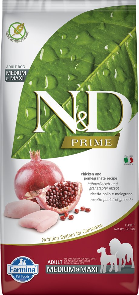 Farmina N&D getreidefrei Adult Medium mit Huhn & Granatapfel - 12 kg