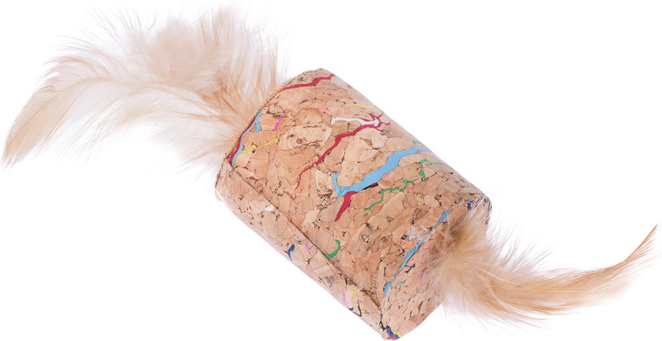 TIAKI Katzenspielzeug Feder-Korken mit Katzenminze - 1 Stück