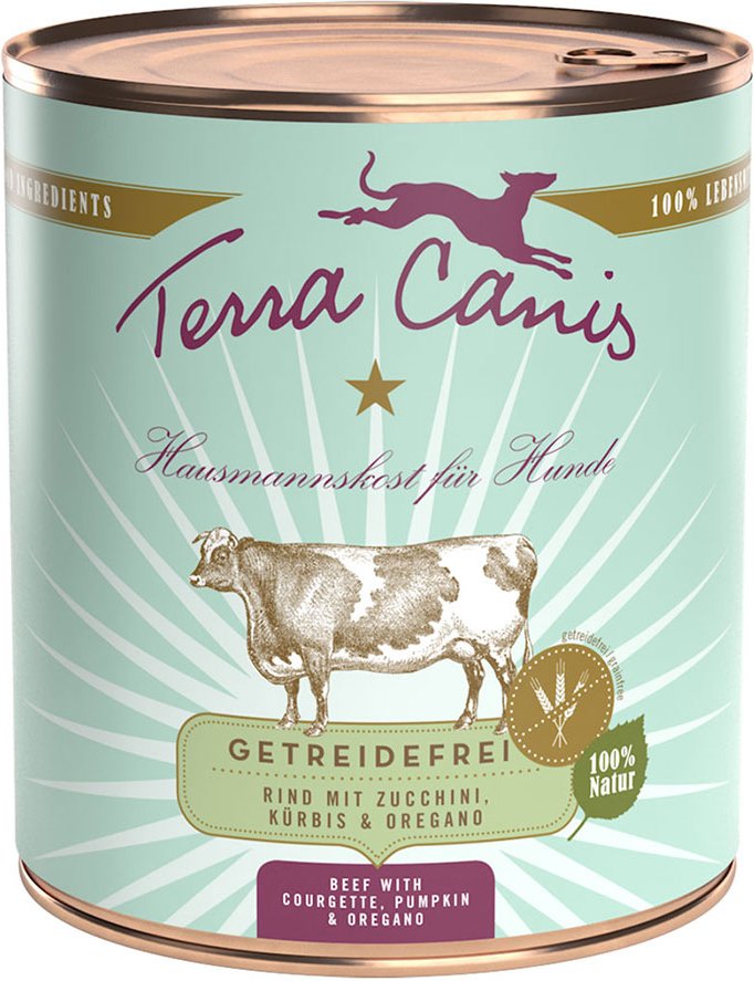 Terra Canis Getreidefrei 6 x 800 g - Rind mit Zucchini, Kürbis und Oregano