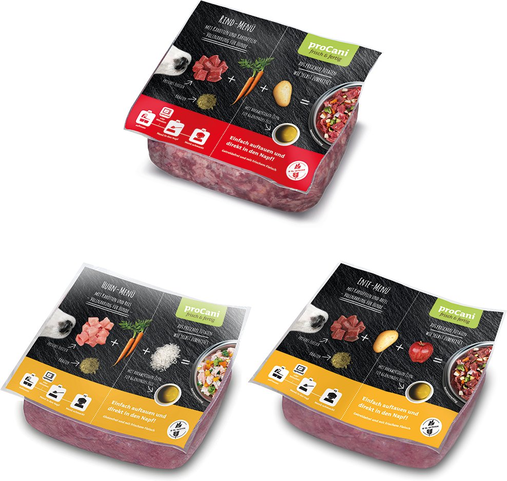 proCani Menü Paket Rind & Geflügel - 28 x 500 g