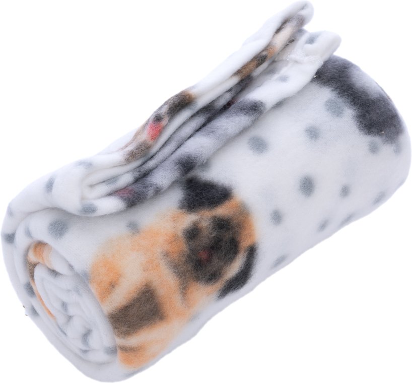 zooplus Basics Kuscheldecke Fleece Dogs & Dots - L 100 x B 70 cm