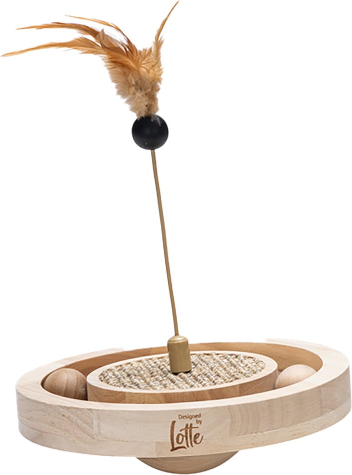 Designed by Lotte Katzenspielzeug Winni aus Holz - Ø 22 x H 30 cm