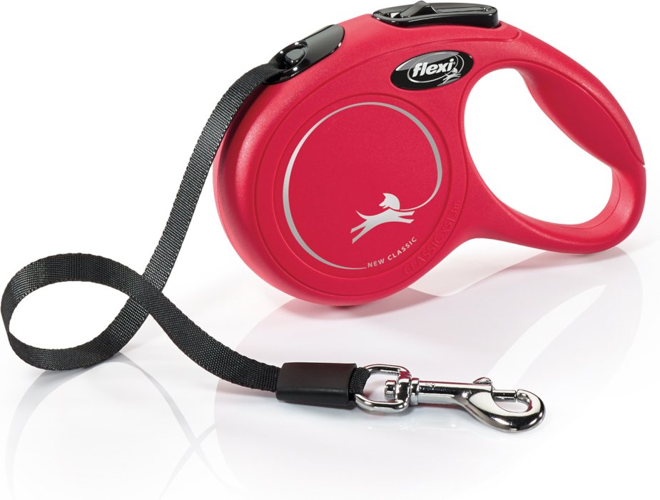 flexi Classic Gurt-Leine rot, 3 m - Größe XS: bis 12 kg