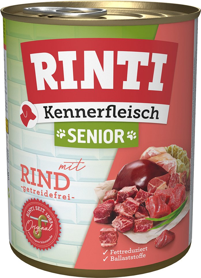 Sparpaket RINTI Kennerfleisch 12 x 800 g - Senior: Rind