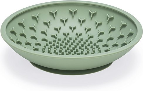 beeztees Silikon Schleckmatte Schale - grün: L 19 x B 19 x H 4,5 cm