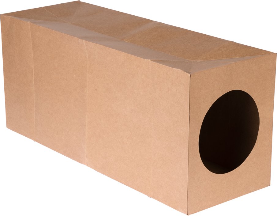 zooplus basics Papiertunnel für Katzen - B 27 x H 22 x L 65 cm