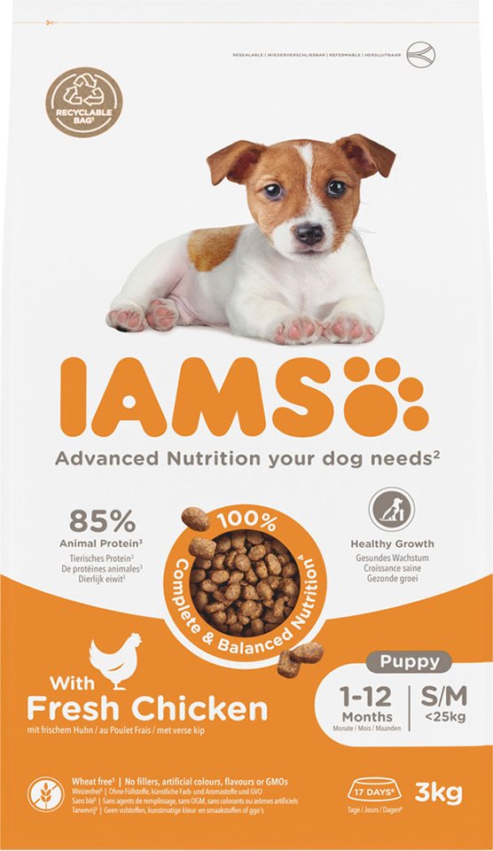 Thumbnail - IAMS Advanced Nutrition Puppy Small / Medium Breed mit Huhn - Sparpaket: 2 x 3 kg