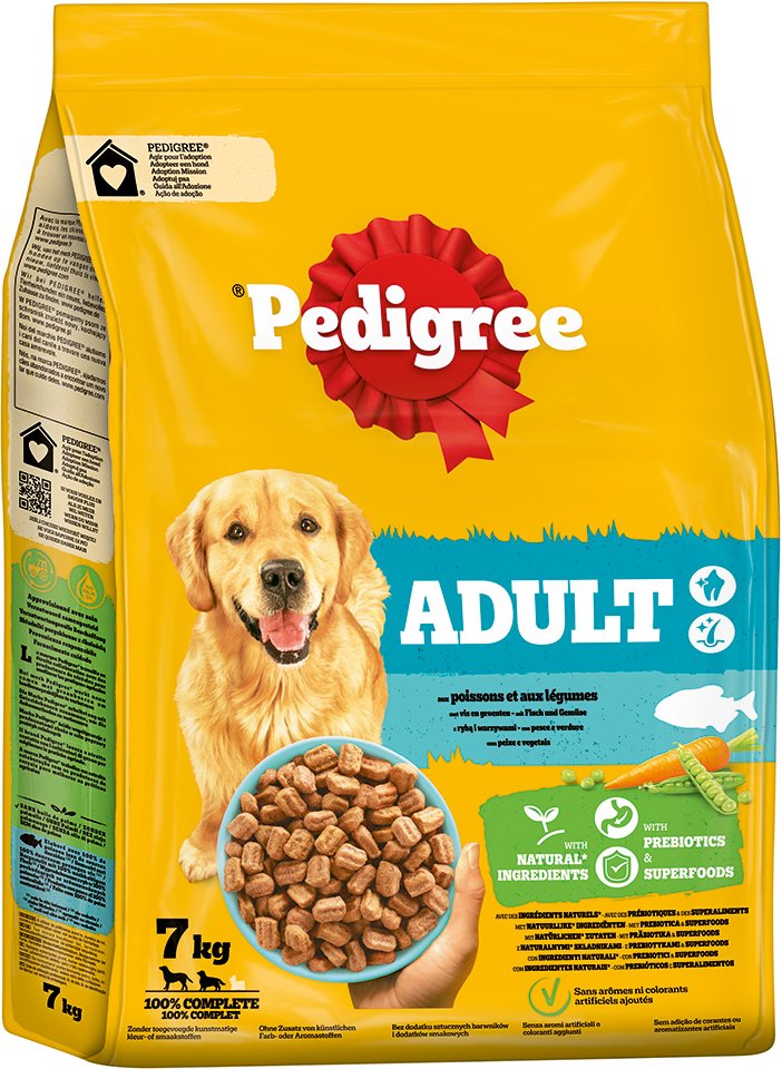 Pedigree Adult mit Fisch & Gemüse - Sparpaket: 2 x 7 kg