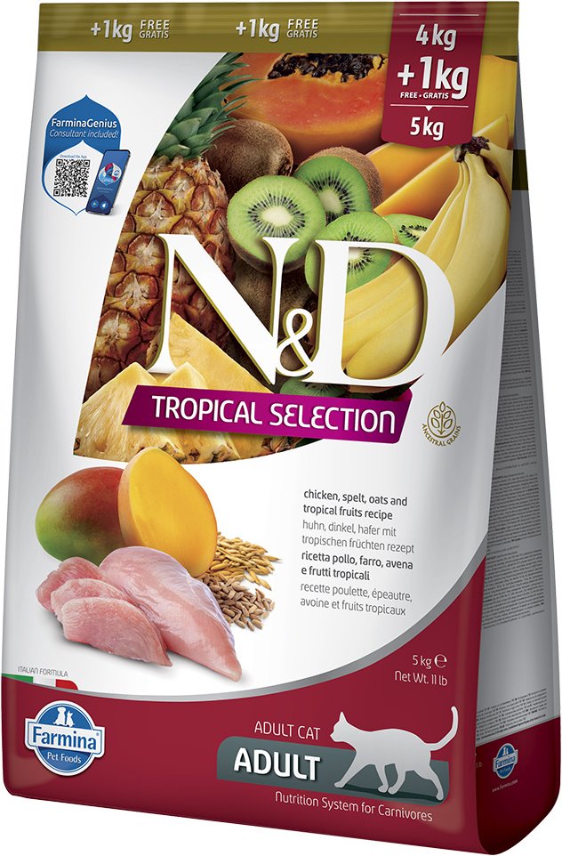 N&D Cat Tropical Selection mit Huhn - 5 kg (4 + 1 kg)