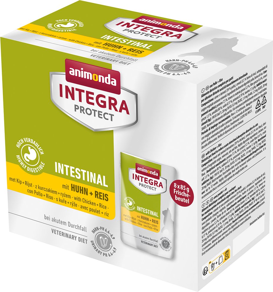 animonda Integra Protect Adult Intestinal 8 x 85 g - Huhn & Reis
