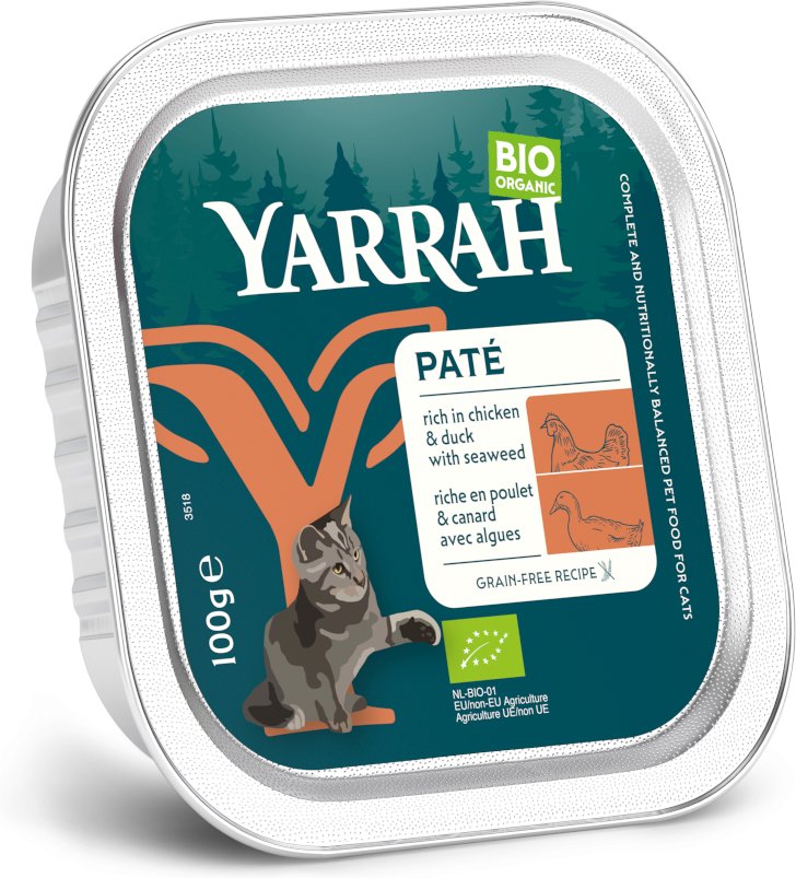 Yarrah BIO Paté 16 x 100 g - Bio-Ente & Bio-Seetang