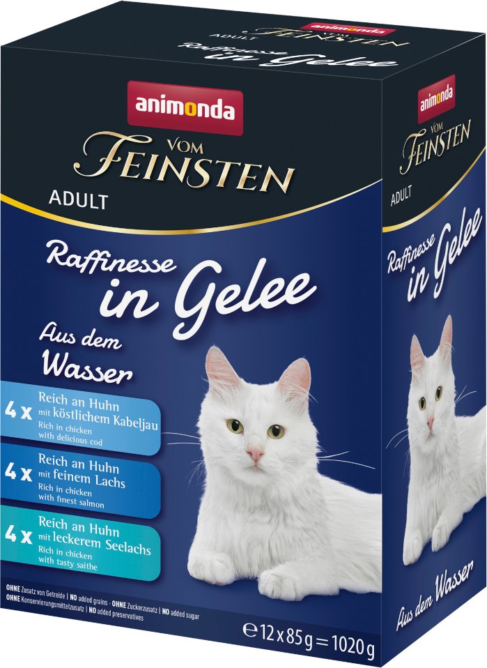 animonda Vom Feinsten Adult Raffinesse in Gelee 24 x 85 g - Mixpaket Varietäten aus dem Wasser (3 Sorten)