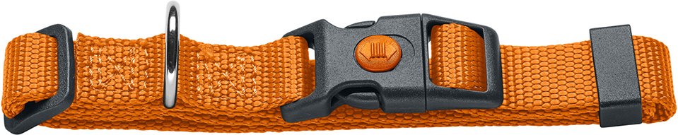 HUNTER Halsband London, orange - Vario Basic Größe M: 30 - 46 cm Halsumfang, 15 mm breit