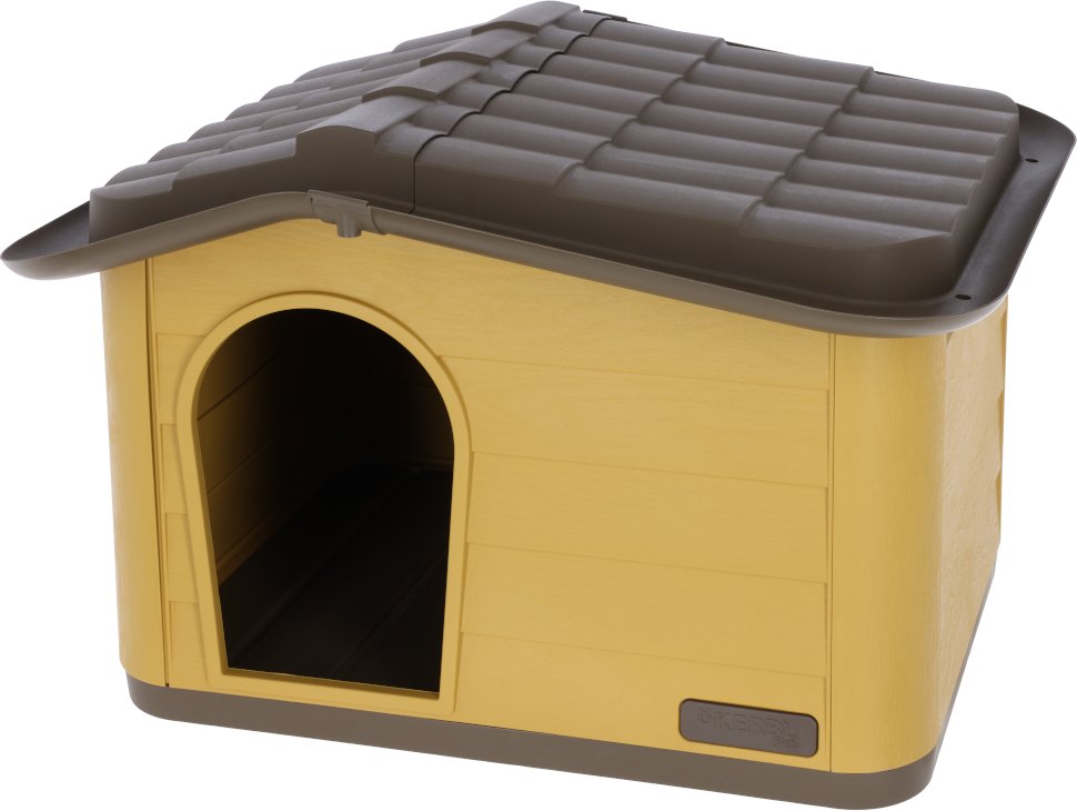 Kerbl Pet Katzenhaus Paola Eco - honig / schwarz: L 60 x B 51 x H 41 cm