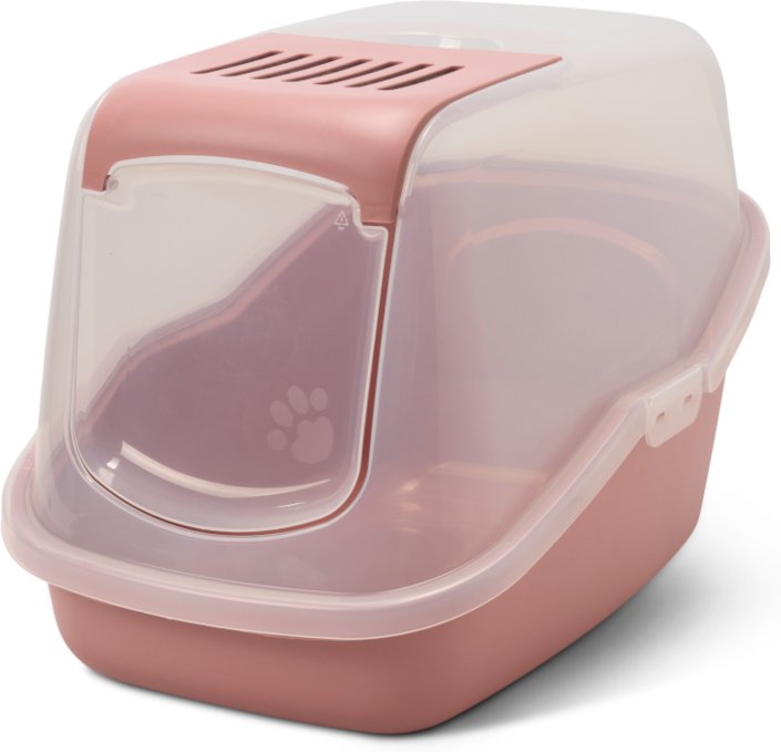 Savic Katzentoilette Nestor, transparent - rosa / transparent