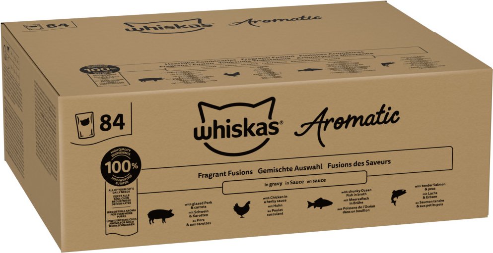 Whiskas 1+ Adult Beutel 84 x 85 g - Duftende Fusion in Soße