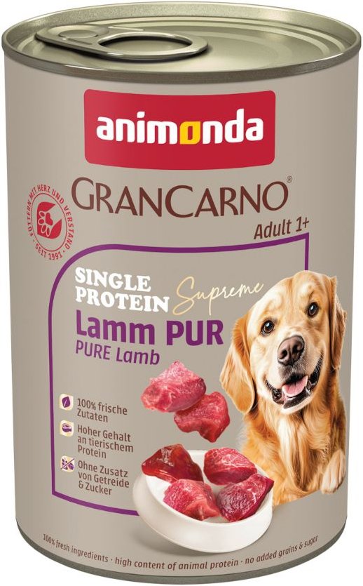 animonda GranCarno Adult Single Protein Supreme 6 x 400 g - Lamm Pur