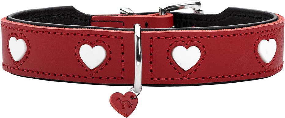 HUNTER Halsband Love, rot - Größe 50: 35 - 43 cm Halsumfang