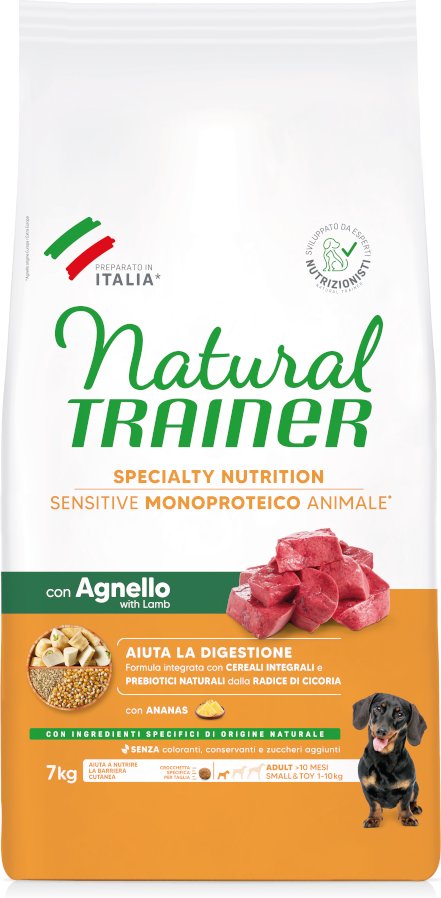 Natural Trainer Sensitive Adult Small & Toy mit Lamm - 2 x 7 kg